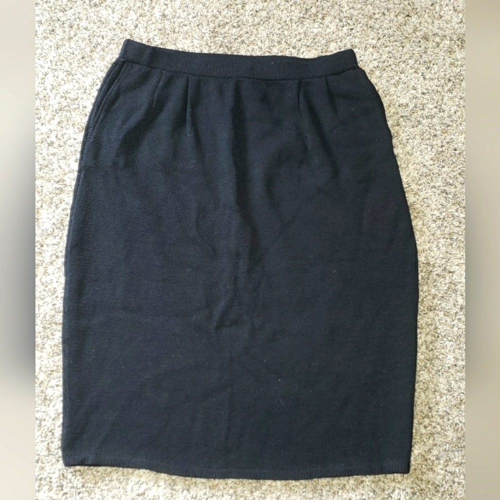Wayne St. John| Vintage 80's Knee-Length Pencil Skirt Pockets